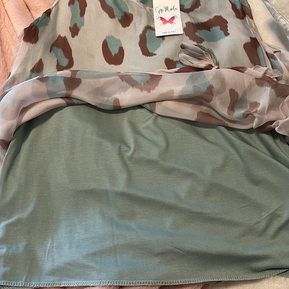 Gigi Moda NTW animal print tank fully lined.  Feels really nice - Picture 6 of 6